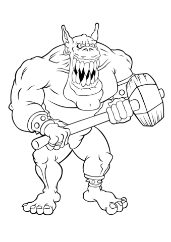 Giant Gremlin Coloring Page